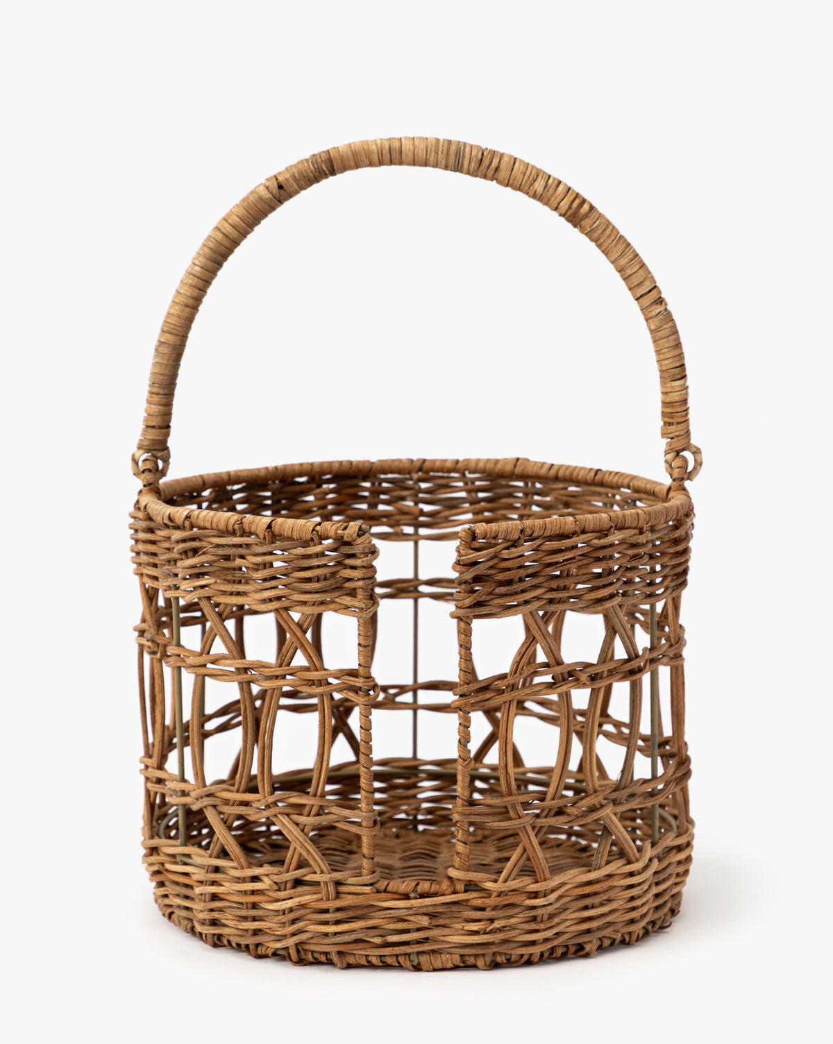 Hand-Woven Wicker Plate Basket