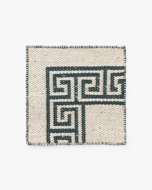 Greek Key Handwoven Indoor/Outdoor Rug Swatch