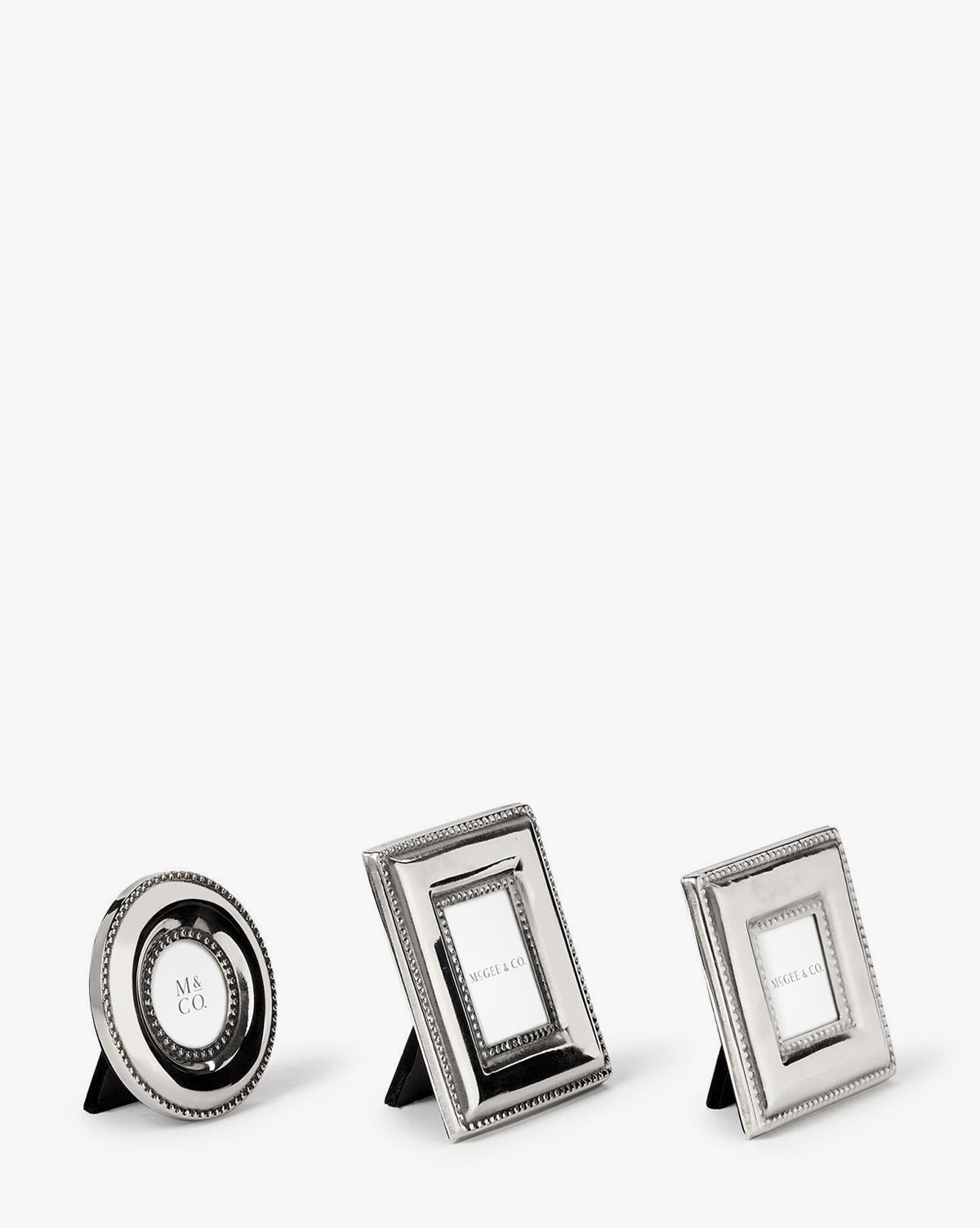 Silver Bead Mini Frames (Set of 3)