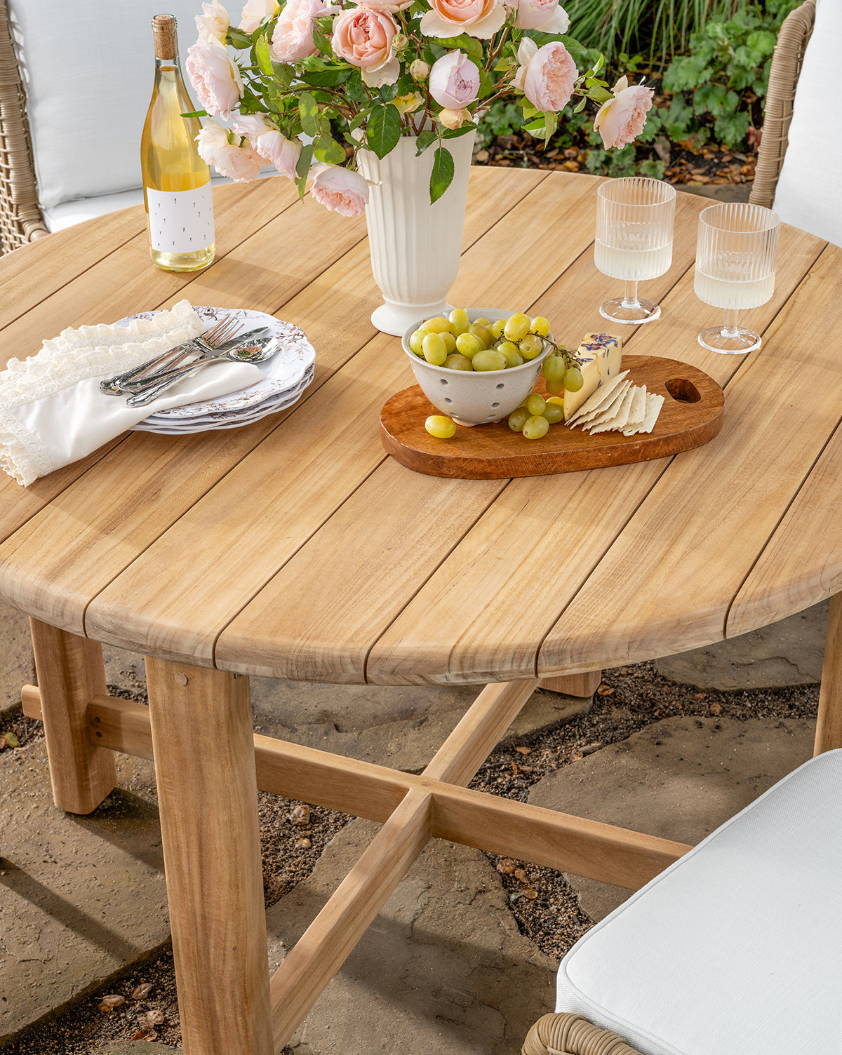 McCarthy Round Teak Outdoor Dining Table